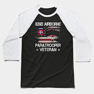 82nd Airborne Paratrooper Veterans Day Baseball T-Shirt